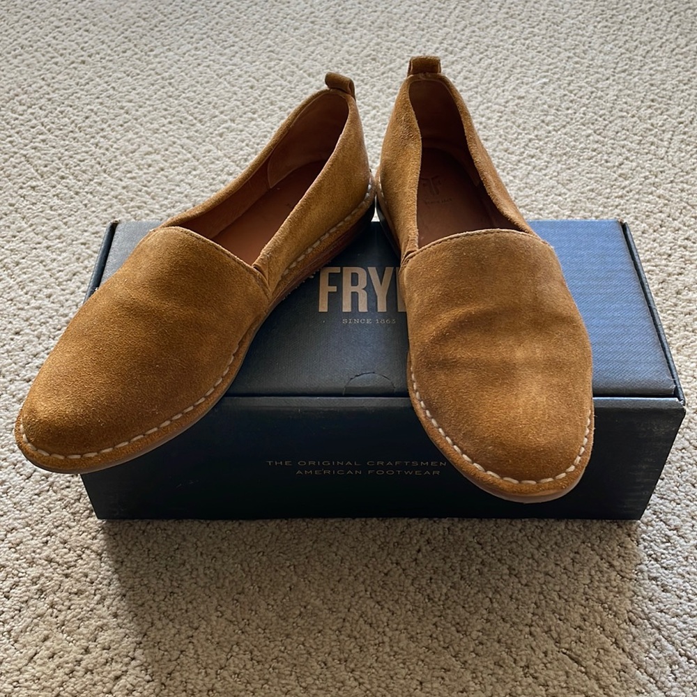 Frye Helena A Line Flats in Cognac Size 6